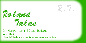roland talas business card